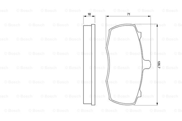 凯迪拉克 CTS(进口) 2015款 CTS-V Coupe 博世 0986424113 前刹车片 长度:104.9mm;高度:74.7mm;厚度:18mm 