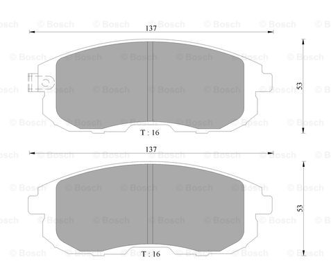 英菲尼迪 LE 2012款 Concept 博世 0986AB3941 前刹车片 长度:137.2mm;高度:54.2mm;厚度:16mm 