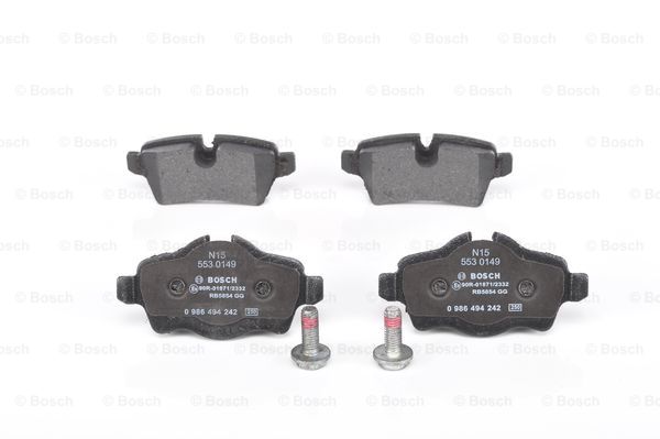 MINI MINI 2022款 1.5T ONE 五门版PLUS(B38A15A) 博世 0986494242 后刹车片 长度:95.4mm;高度:48.5mm;厚度:16.3mm 