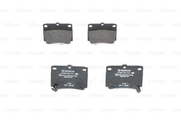 猎豹汽车 Mattu 2020款 1.6T DCT尊贵型(CE16) 博世 0986424711 后刹车片 长度:79mm;高度:59mm;厚度:15mm 