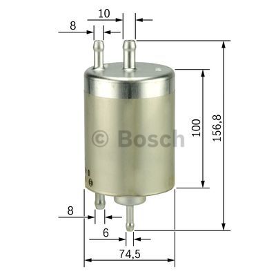 凯迪拉克 CTS(进口) 2014款 CTS-V COUPE 标准版 博世 0450905968 燃油滤 高:156.8mm;直径:75mm;孔径:10/8/6mm 
