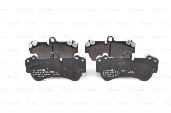 保时捷 718 2018款 Cayman GTS 2.5T(DJU) 博世 0986424740 前刹车片 长度:190.5mm;高度:99.3mm;厚度:16.1mm 