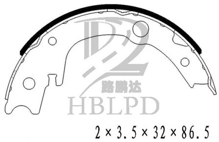 比亚迪 唐 2021款 2.0T 自动旗舰型(BYD487ZQB) 路鹏达 DS039 驻车制动蹄片 宽度:32;直径:172 