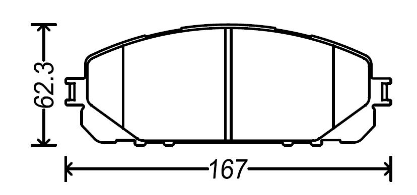 Jeep 指挥官 2018款 2.0T 两驱乐享版 国V(50053879) 王将 WJ-05P1956 前刹车片 宽度:167.0;宽度1:167.0;高度:62.2;高度1:62.2;厚度:17.5;厚度1:17.5 