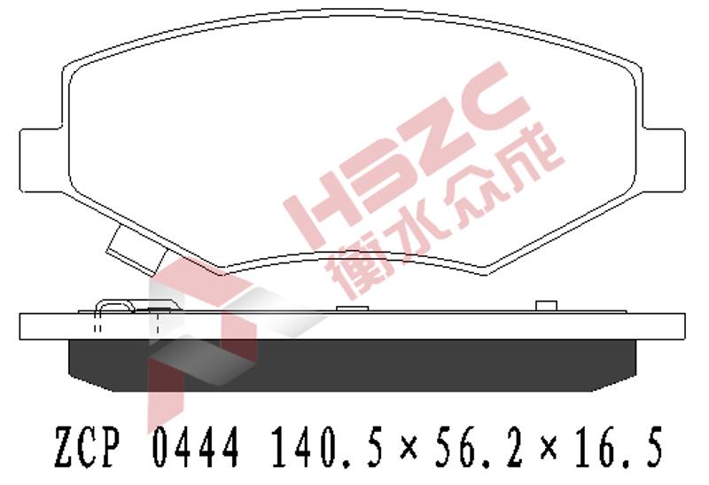 比亚迪 元新能源 2018款 EV360 智联炫酷型(BYD-1814-TZ-XS-A(电动机)) 众 成 ZCP 0444 前刹车片  