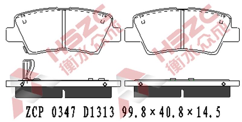 全球鹰 全球鹰EX3 2018款 尊享型 众 成 ZCP 0347 后刹车片  