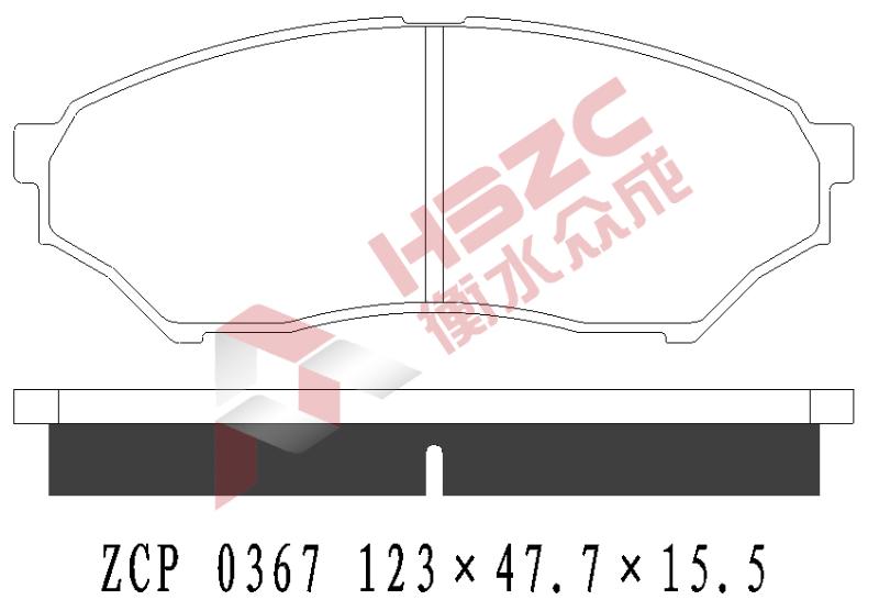猎豹汽车 猎豹C5EV 2018款 标准型 众 成 ZCP 0367 前刹车片  