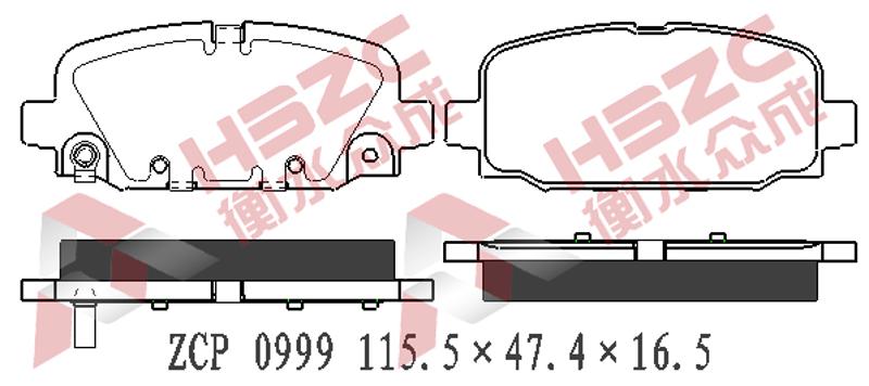 Jeep 指南者 2019款 220T 自动家享四驱炫酷版(GSE-T4) 众 成 ZCP 0999 后刹车片  