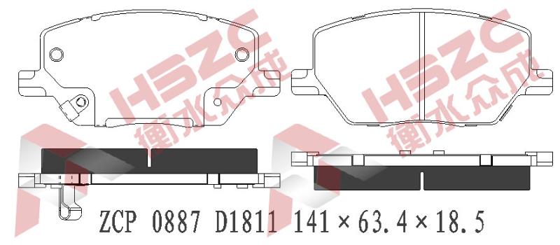 Jeep 指南者 2019款 220T 自动家享四驱炫酷版(GSE-T4) 众 成 ZCP 0887 前刹车片  