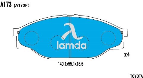 中兴 旗舰A9 2009款 2.0L汽油豪华型(4G21B) lamda A0173=￥120.00/套-2168901 前刹车片  