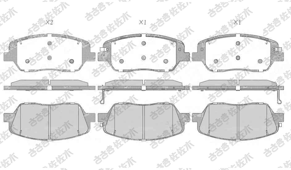 荣威 荣威RX8 2019款 30T 两驱超群旗舰版(20L4E) 佐佐木 CZY10976 前刹车片 宽度:157;高度:65;厚度:17.3 