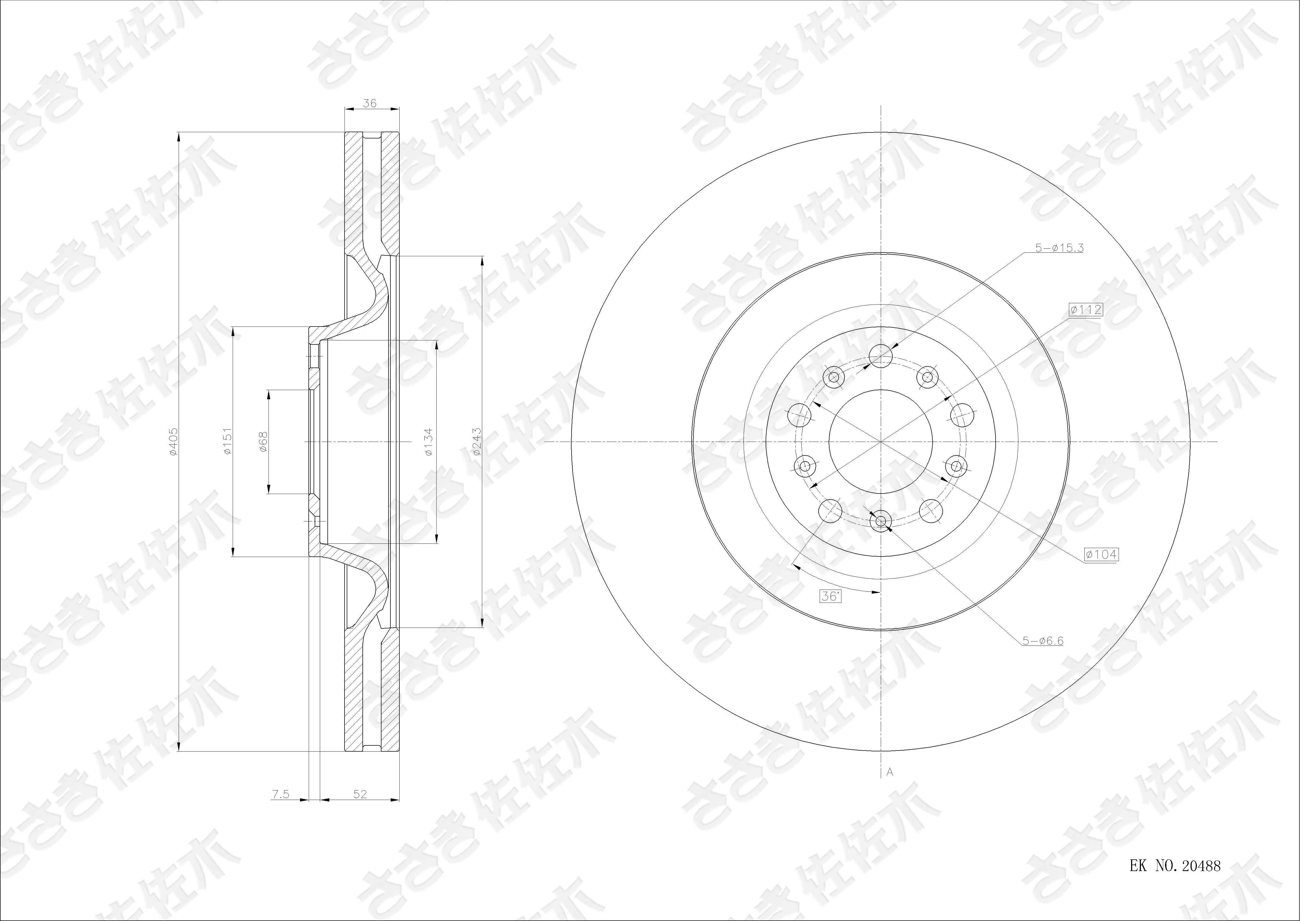 宾利 欧陆 2014款 4.0T GT V8 S 标准版(CEU) 佐佐木 CZY40620 前刹车盘 直径:405;节圆直径:112;中心孔直径:68.0;制动盘厚度:36;最小厚度:34;总高:59;固定孔数量:5;制动盘类型:通风盘 
