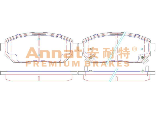 长安 CX30 2011款 三厢 2.0L 自动旗舰版(JL486Q2) 安耐特 AN1844 前刹车片 宽度:135.8;高度:54;厚度:17.6 
