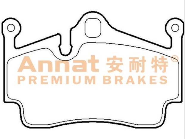保时捷 Cayman 2013款 Cayman S 3.4L(MA123CV) 安耐特 AN1064 后刹车片 宽度:112;高度:73;厚度:15.5 
