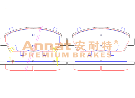 东风风神 东风风神A30 2016款 1.5L 手动实尚型(DFMA15) 安耐特 AN2065 前刹车片 宽度:136.56;高度:51.34;厚度:18.2 