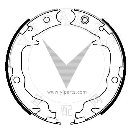 标致 807 2008款 3.0L 4挡自动(V6) 高科制动 GS886-2175 驻车制动蹄片  