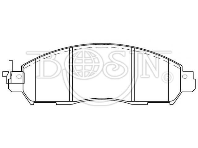 日产 途达 2020款 2.5L XE 手动两驱精英版(QR25) 博仕熊 XH608 前刹车片 宽度:165.4;高度:54.4;厚度:16.9 石墨烯~黄金版