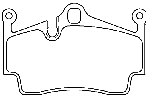 保时捷 Cayman 2013款 Cayman S 3.4L(MA123CV) 安驰美顿 MD3128 后刹车片 宽度:114.2;高度:73;厚度:15.3 