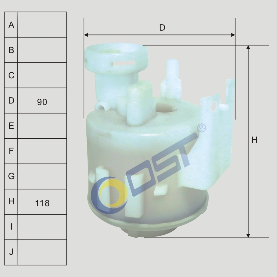 一汽 森雅S80 2011款 1.5L 自动5座精英导航版(3SZ-VE3) 奥斯特 SF11350P 燃油滤  