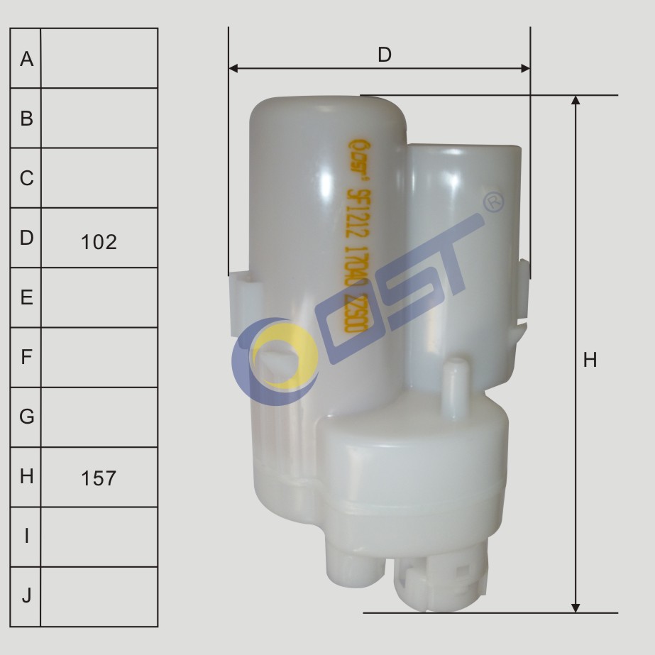 东风 帅客 2013款 改款 1.5L 手动标准型5座 国V(ZG15) 奥斯特 SF12120P 燃油滤  