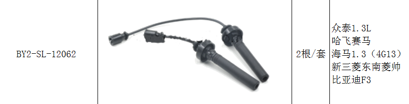 猎豹汽车 Mattu 2020款 1.6T DCT尊贵型(CE16) 博扬 BY2-SL-12062 高压分缸点火线  