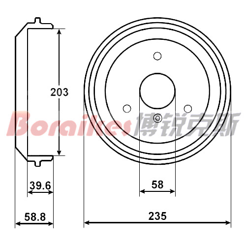 smart smart fortwo 2012款 1.0 MHD 敞篷烈焰特别版(3B21(132 910)) 博锐克斯 BK8662 后刹车盘  