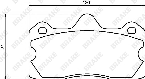 路特斯 Elise 2017款 Cup 250 BRAKE EK94397 后刹车片 宽度:130;高度:74.2;厚度:16 