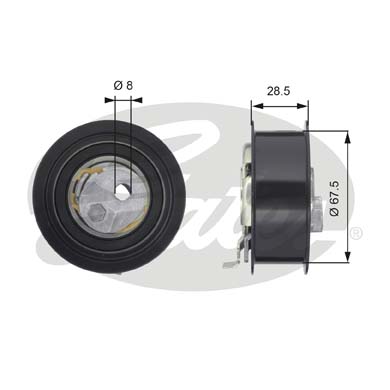奥迪 A6L 2008款 2.0T 奥运限量版(BPJ) 盖茨 GTS1100 正时涨紧轮 系统:正时系统;类别:张紧轮;Manual:定张紧轮;带轮材质:金属轮 