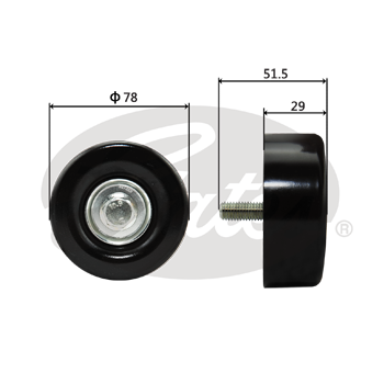标致 307 2008款 两厢 2.0L 自动雅致版(PSA RFN 10LH3X) 盖茨 GTA5014 发动机皮带惰轮 系统:附件系统;类别:惰轮;Manual:0;带轮材质:金属轮;净重(g):362g 