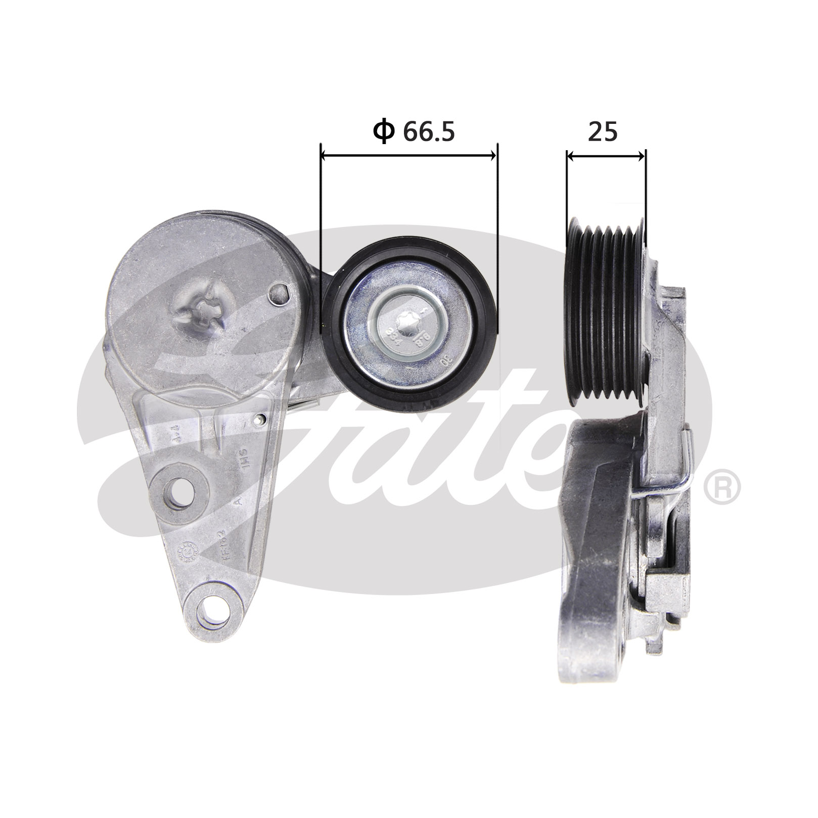 沃尔沃 S60 2012款 1.6T DRIVe 舒适版(B4164T) 盖茨 GTA1162 发动机皮带涨紧轮 系统:附件系统;类别:张紧轮;Manual:自动张紧轮;带轮材质:塑料轮 