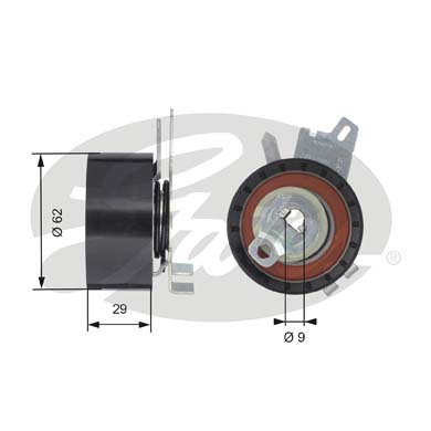 标致 307 2008款 两厢 2.0L 自动雅致版(PSA RFN 10LH3X) 盖茨 GTS1037 正时涨紧轮 系统:正时系统;类别:张紧轮;Manual:自动张紧轮;带轮材质:塑料轮;净重(g):283g 