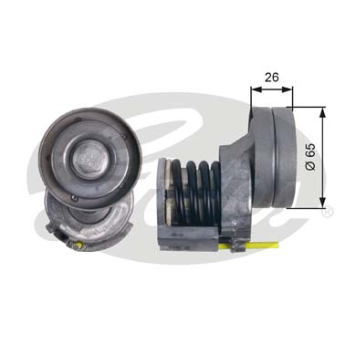 大众 速腾 2012款 1.4TSI 自动豪华型(CFB) 盖茨 GTA1040 发动机皮带涨紧轮 系统:附件系统;类别:张紧轮;Manual:自动张紧轮;带轮材质:金属轮;净重(g):638g 