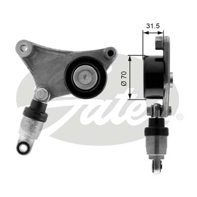 丰田 佳美 2018款 Hybrid LE 盖茨 GTA1087 发动机皮带涨紧轮 系统:附件系统;类别:张紧轮;Manual:自动张紧轮;带轮材质:塑料轮;净重(g):1225g 