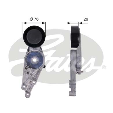 Jeep 指南者 2019款 200TS 自动高性能四驱-互联大屏版(M096) 盖茨 GTA1001 发动机皮带涨紧轮 系统:附件系统;类别:张紧轮;Manual:自动张紧轮;带轮材质:塑料轮;净重(g):827g 