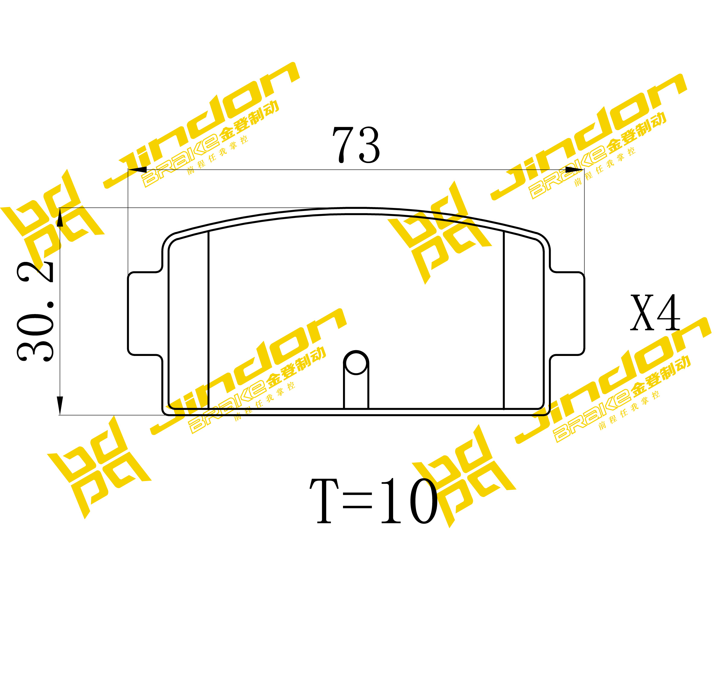 宝骏 宝骏E100 2020款 305KM 智悦版 金登 JD1377 后刹车片  