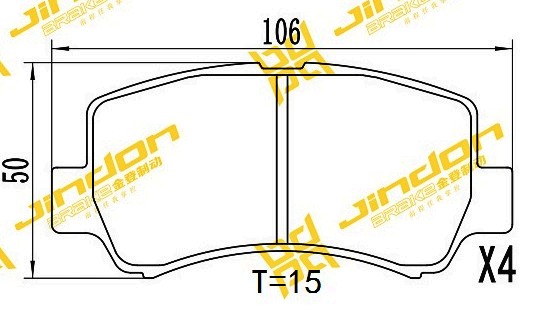 长安凯程 长安之星7 2014款 1.4L基本型E14V 金登 JD427 前刹车片  