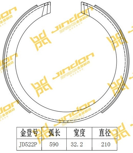 凯迪拉克 CT5(海外) 2021款 CT5-V Blackwing 金登 JD522P 驻车制动蹄片  