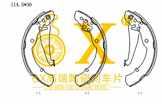 欧朗 欧朗 2014款 EV 6X YK-G62054 后刹车片  