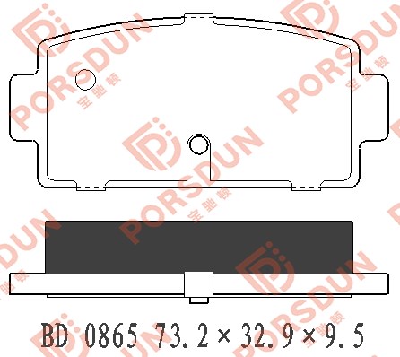 知豆 D1 2016款 标准型(电动机) 宝驰顿 BD 0865 后刹车片  