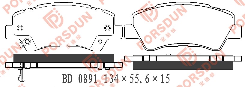 纳智捷 U5 SUV 2019款 1.6L CVT名士版(DFMA16) 宝驰顿 BD 0891 前刹车片  