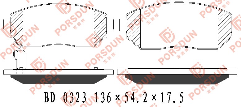 长安 CX30 2011款 三厢 2.0L 自动旗舰版(JL486Q2) 宝驰顿 BD 0323 前刹车片  