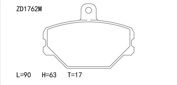 新雅途 新雅途 2007款 T1 1.3L 五挡手动 国II(RN413EF3) 众佳 ZD1762M 前刹车片  