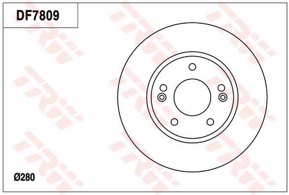 现代 途胜(进口) 2019款 基本型 TRW DF7809 前刹车盘 制动盘类型:通风盘;直径（毫米）:280;制动盘厚度（毫米）:26;最小厚度（毫米）:24;孔的数量1:5;定心直径（毫米）:69;高度（毫米）:47;螺纹尺寸:12.5;孔所在圆周直径（毫米）:114,3 