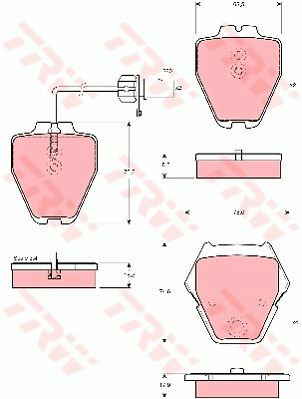 大众 辉腾 2002款 4.9L 六挡手自一体 (2002-2007) TRW GDB1505 前刹车片 特定生产商:TRW;磨损报警触点:包括磨损报警触点;检测记号:E9 90R 01107/378;长度1（毫米）:63,5;长度2（毫米）:78;高度1 （毫米）:75,5;高度2（毫米）:74,6;厚度1（毫米）:18,3;厚度2（毫米）:17,9;【每根车桥]磨损显示器的数量:2;报警接触长度（毫米）:280;EAN编码:3322937320356;倒角:有;消音片:4 + 4;磨损传感器:2 