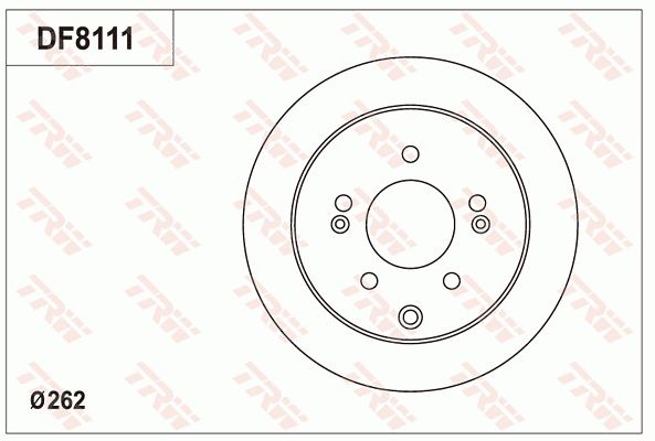 长安 逸动 2014款 1.5T 自动运动尊贵型(JL476ZQCA) TRW DF8111 后刹车盘 EAN编码:3322938261313 