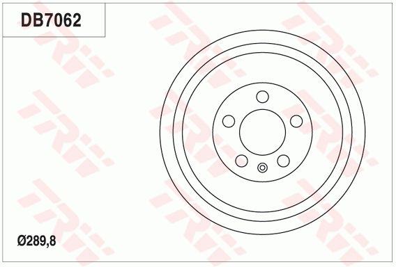 大众 桑塔纳 2015款 1.6L 自动豪华版(CPD) TRW DB7062 后刹车盘 EAN编码:3322937691111 