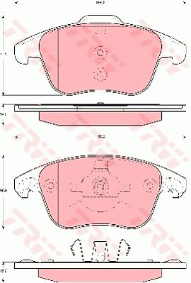 斯柯达 VISION S 2016款 Concept TRW GDB1691 前刹车片 长度（毫米）:155,2;特定生产商:ATE;高度1 （毫米）:71,9;高度2（毫米）:66,8;厚度1（毫米）:19,0;厚度2（毫米）:18,2;磨损报警触点:不适用于装备了磨损报警指示器的车辆;检测记号:E9 90R - 01107/751;EAN编码:3322937517657;倒角:有;消音片:2 + 2;弹簧:2 