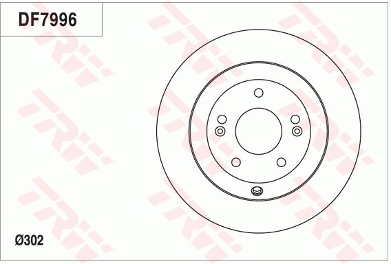 现代 全新胜达(进口) 2013款 2.2T 四驱舒适导航版 7座(D4HB) TRW DF7996 后刹车盘 表面:已油漆的;制动盘类型:实心盘;直径（毫米）:302;制动盘厚度（毫米）:11;最小厚度（毫米）:9,4;孔的数量1:5;定心直径（毫米）:69;高度（毫米）:71,4;螺纹尺寸:12.5;孔所在圆周直径（毫米）:114,3;制动鼓直径:190;颜色:黑色;EAN编码:3322938142117 