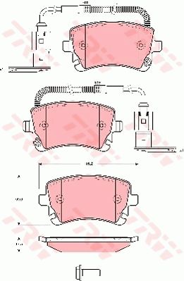 宾利 欧陆 2004款 GT 6.0(W72/15) TRW GDB1508 后刹车片 特定生产商:TRW;长度（毫米）:116,2;高度（毫米）:59,0;厚度（毫米）:17,5;磨损报警触点:包括磨损报警触点;【每根车桥]磨损显示器的数量:2;报警接触长度（毫米）:635;填充件/补充信息2:带制动钳螺栓;补充件/补充信息:带附件;检测记号:E9 90R - 01120/613;EAN编码:3322937320387;倒角:有;消音片:4;弹簧:4 (独立的);磨损传感器:2;螺栓:4 (独立的) 