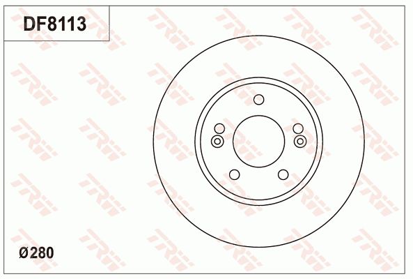 长安 逸动 2014款 1.5T 自动运动尊贵型(JL476ZQCA) TRW DF8113 前刹车盘 EAN编码:3322938261320 